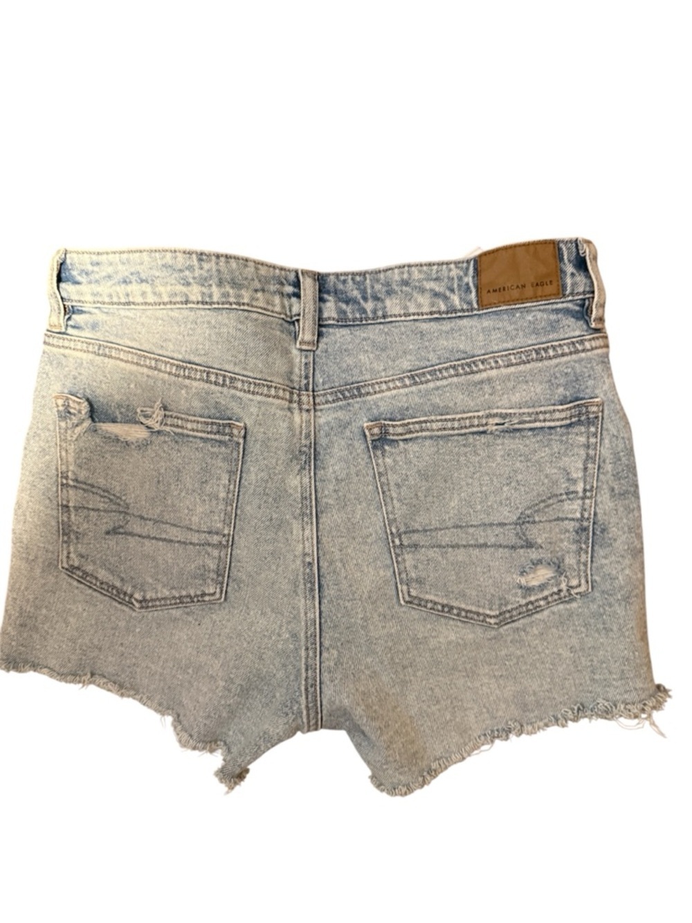 American Eagle Outfitters Distressed Light Blue Denim Cutoff Shorts - Picture 2 of 4